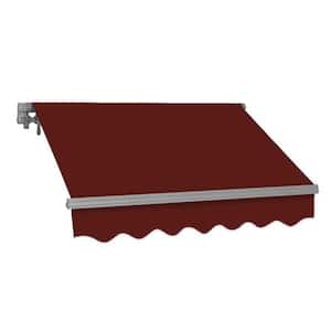 12 ft. SG Series Manual Retractable Patio Awning (118 in. Projection) in Burgundy