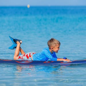 72 in. Red Surfboard Foamie Body Surfing Board W/3 Fins & Leash for Kids Adults