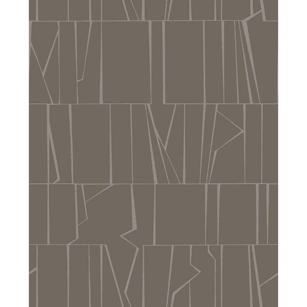 Huntington Brown Geometric Stripe Non-Pasted Wallpaper price history on PriceWatchPro