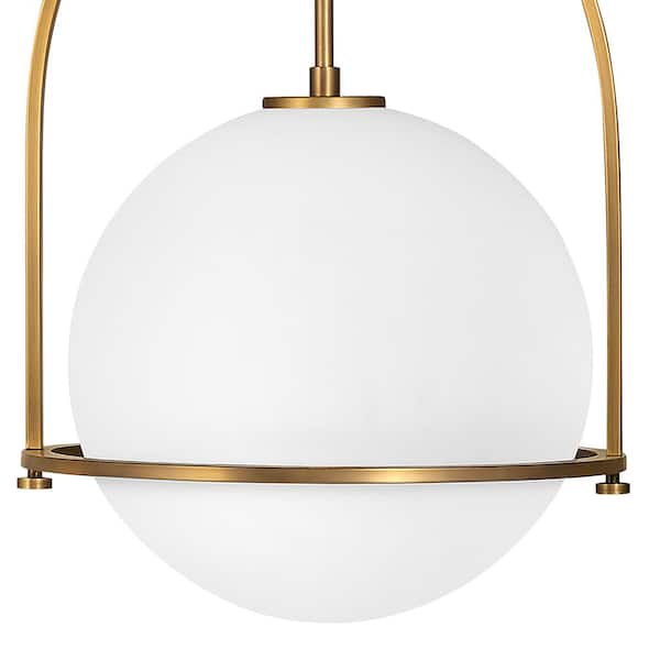 HINKLEY - Somerset 1-Light Heritage Brass Shaded Pendant Light