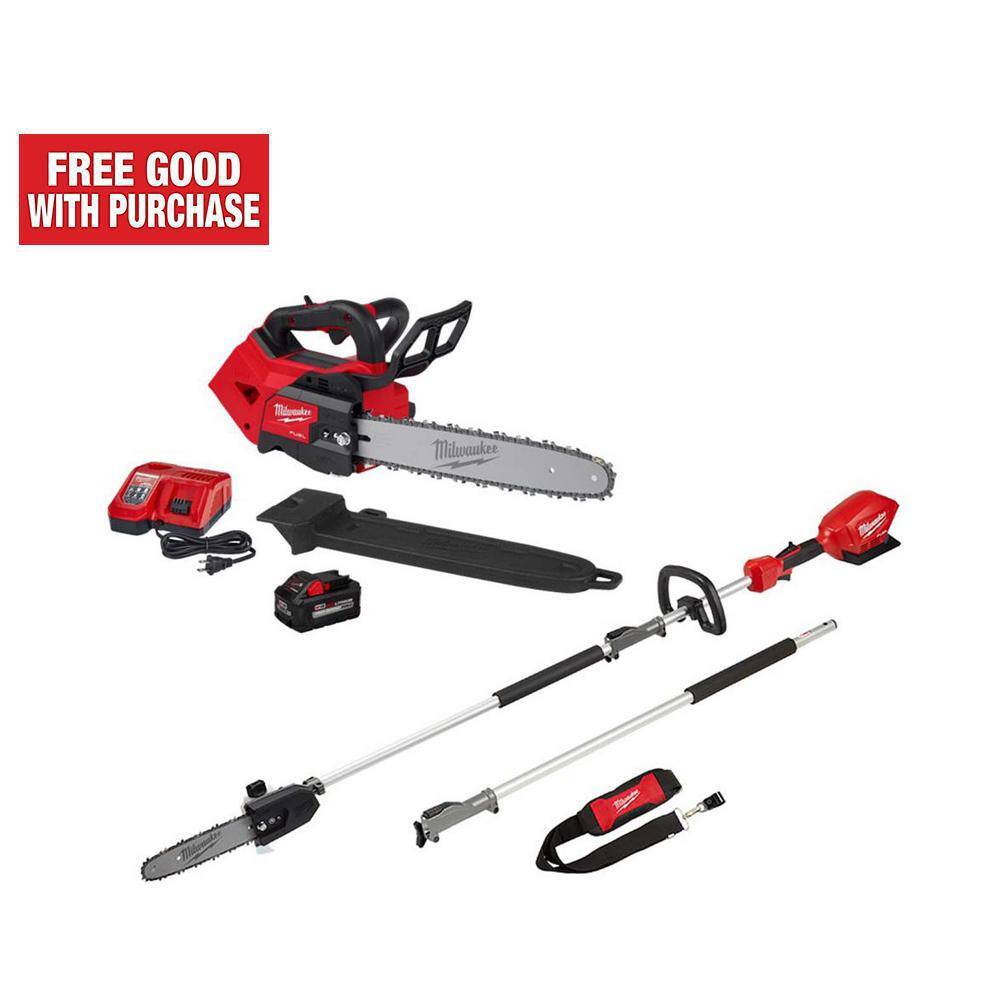 Milwaukee M18 FUEL 14 in. Top Handle 18V LithiumIon Brushless Cordless Chainsaw 8.0 Ah Kit