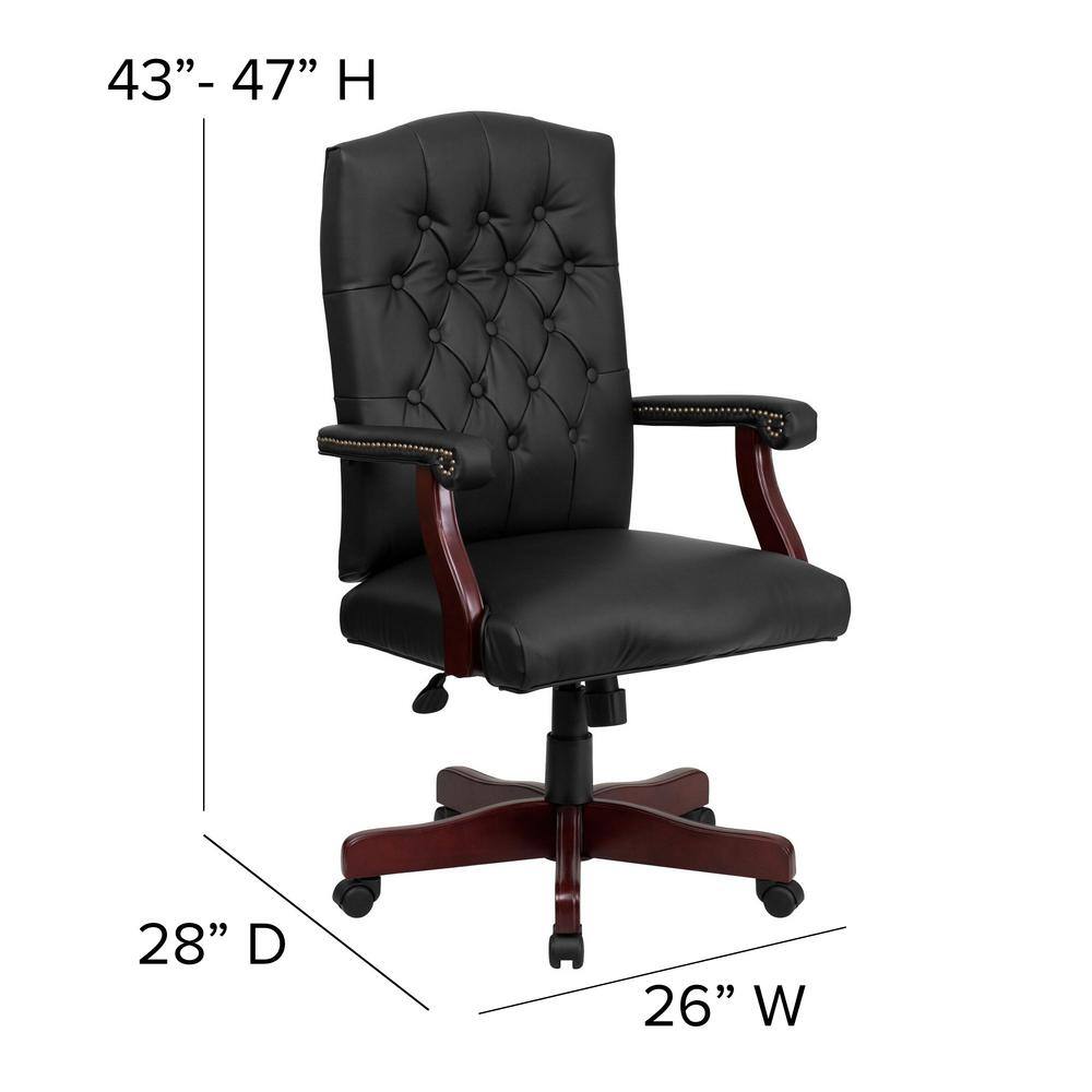 Martha Washington Executive High-Back Black LeatherSoft Swivel Chair