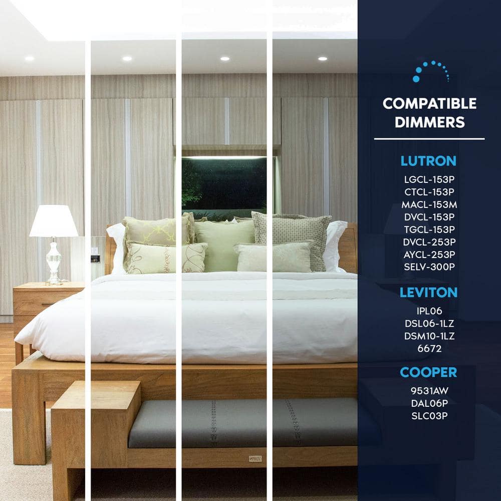3'' White Aluminum Dimmable LED Recessed Lighting Kit