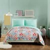 Full/Queen 3pc Mayflower Floral Quilt Set Red/Green - Makers Collective