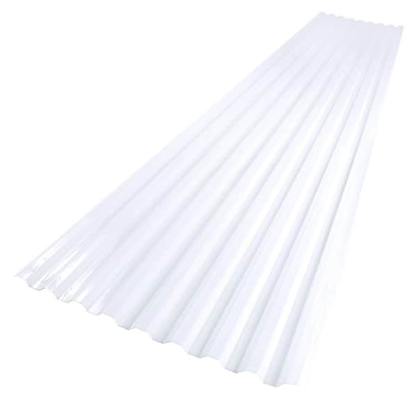 2.2 ft. x 12 ft. Corrugated Polycarbonate Roof Panel in Clear