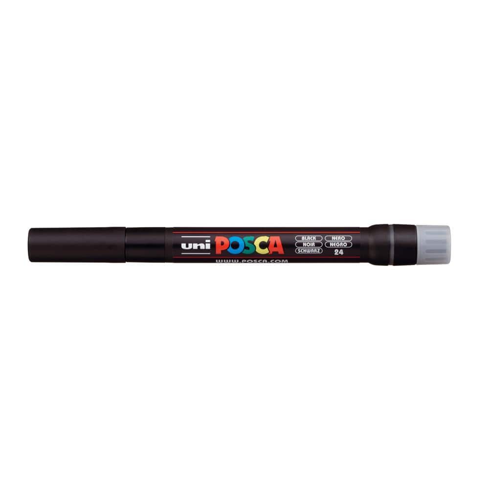  UNI-Ball POSCA PCF-350 Brush Tipped Marker PENS - Pack of 10 =  All 10 Colours : Office Products