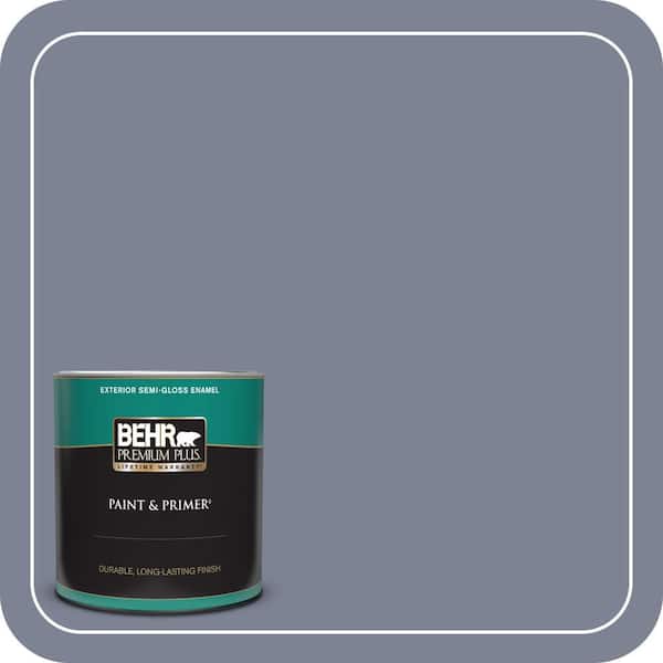 BEHR PREMIUM PLUS 1 qt. #610F-6 Deep Smoke Signal Semi-Gloss Enamel Exterior Paint & Primer