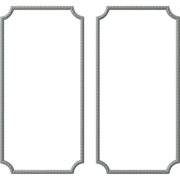 Ekena Millwork 24 in. W x 48 in. H Unfinished Polyurethane Bulwark Rope Panel Moulding Kit (Double Panel)