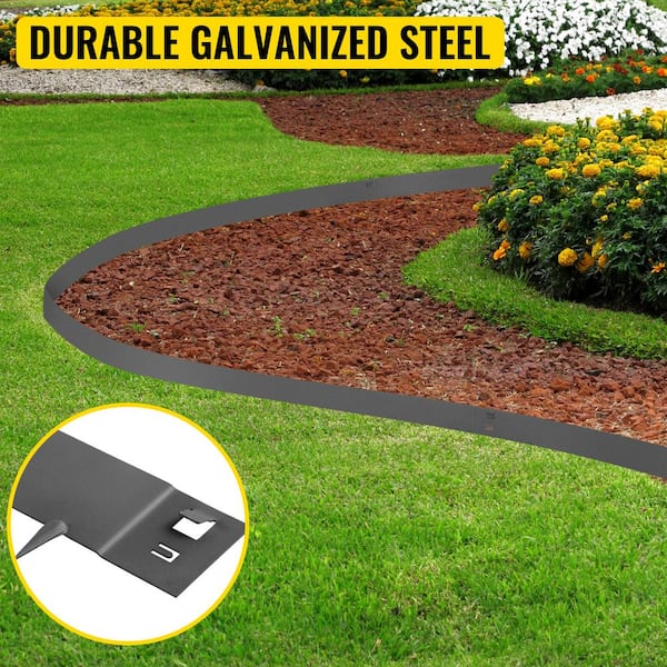 ProFlex 40 ft. L x 1.24 in W x 1.74 in. H Aluminum Black No-Dig Landscape and Paver Edging