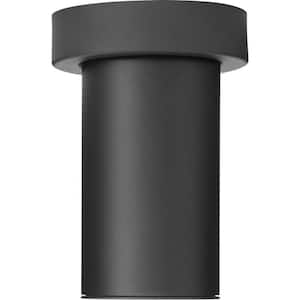3 in. Black Surface Mount Outdoor Wall Mount Integrated LED Cylinder Sconce