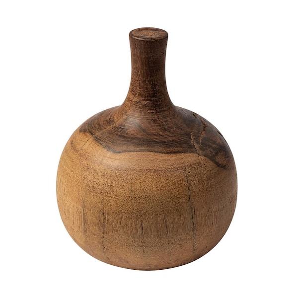 Mercana Afra Large Solid Wood Vase Shaped Decorative Object