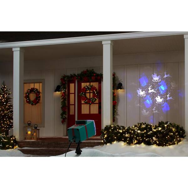 Color Switch Plus Swirling White Christmas Snowflake Projection LED Projector 
