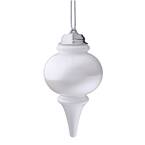 9 in. White LED Outdoor Hanging Finial Ornament