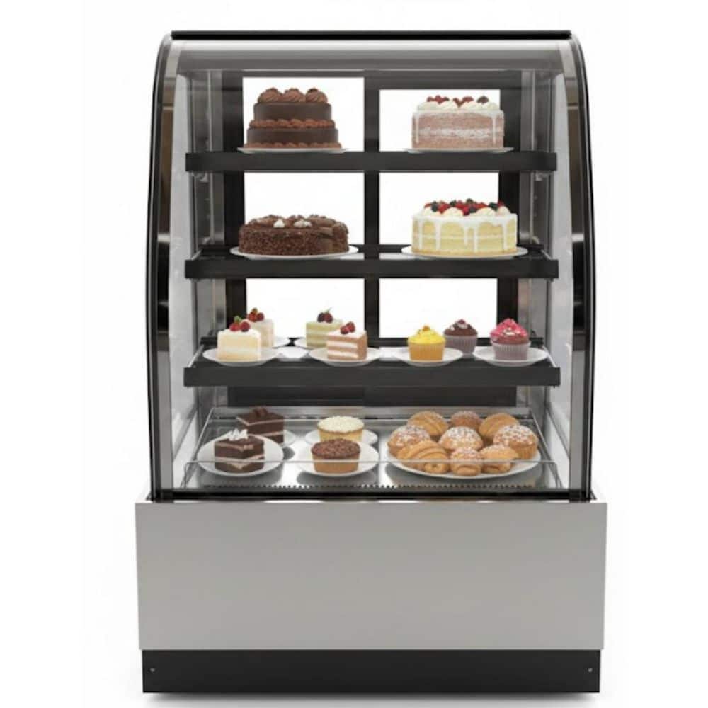 36  in. 13 cu. ft. Commercial Refrigerator Bakery Display Case in Stainless Steel