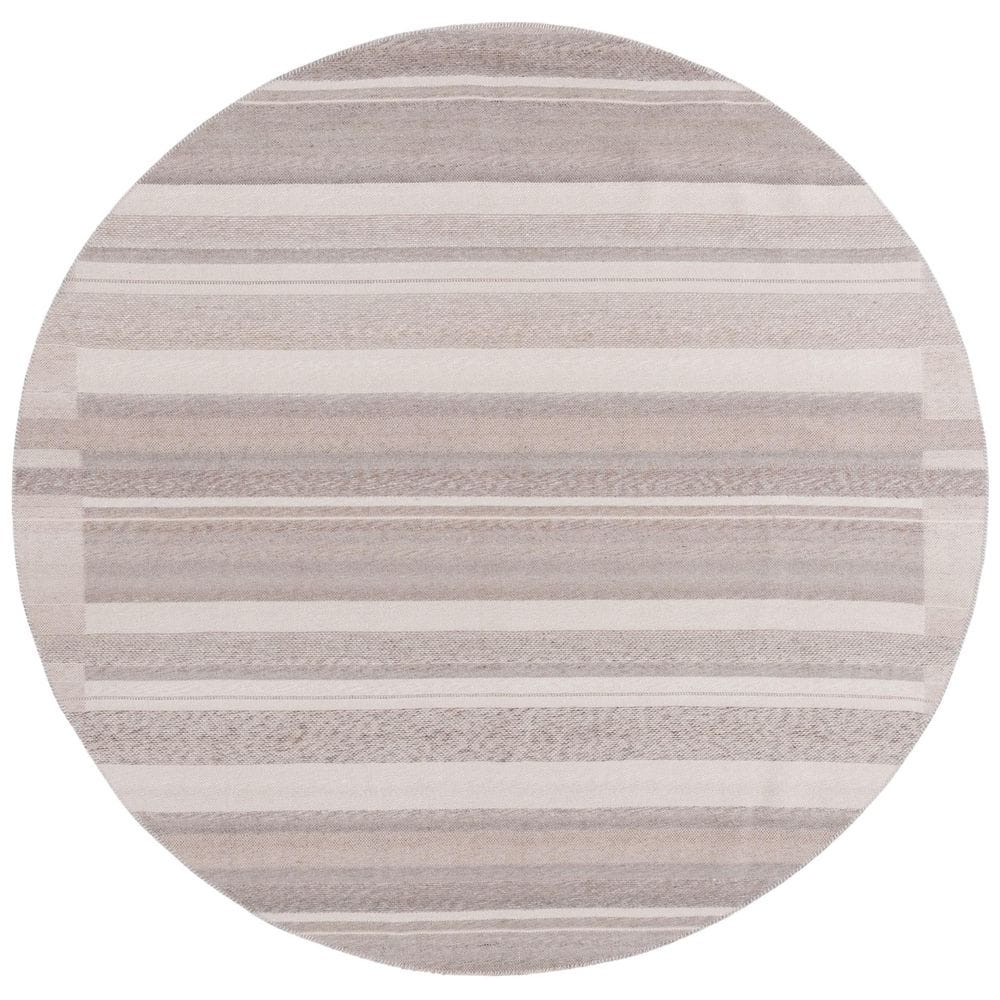 Cabo 7 ft. x 7 ft. Gray/Beige Striped Abstract Round Area Rug price history on PriceWatchPro