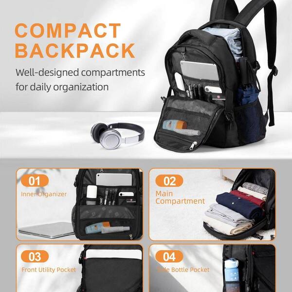 HONGGE 2-Piece Hardside Luggage Set and Backpack Set, with TSA