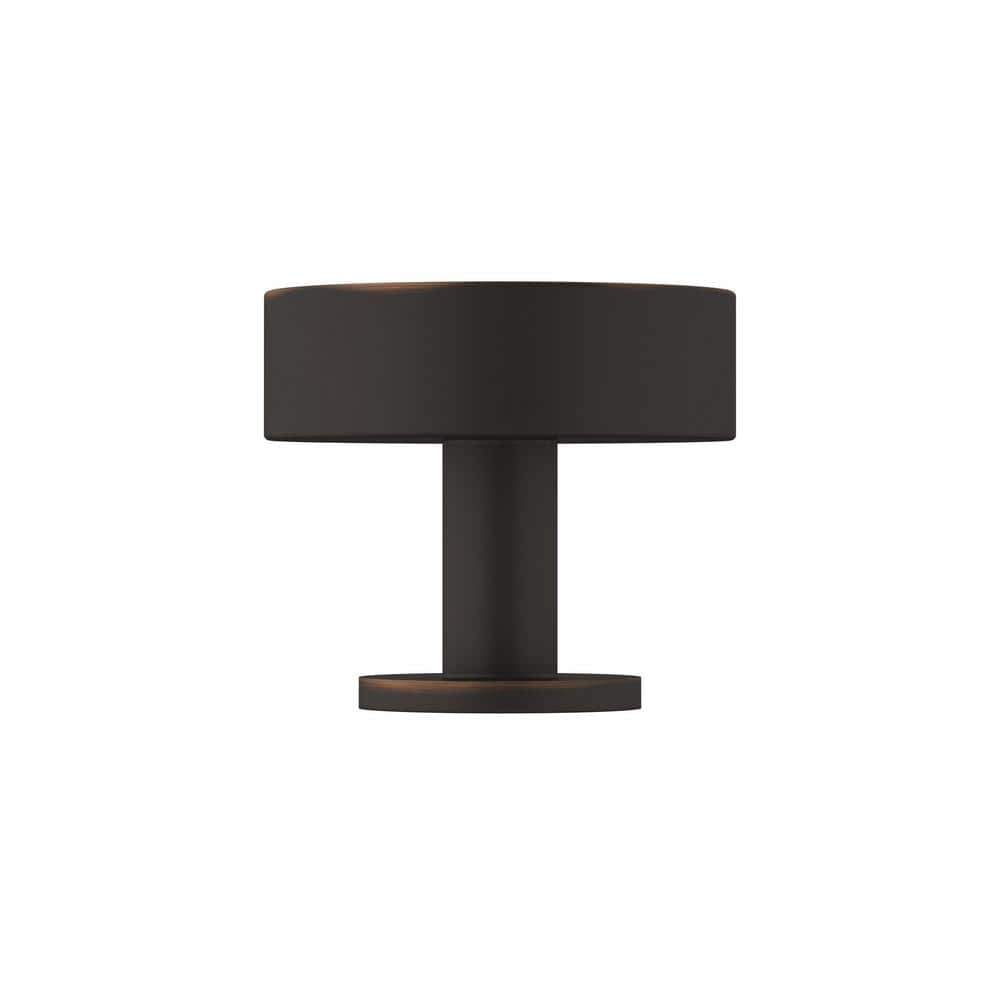 Modern Oil-Rubbed Bronze Round Cabinet Knob with Mounting Hardware