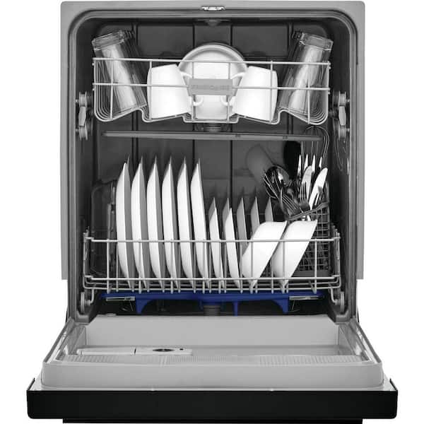 24 in. Black Front Control Smart Built-In Tall Tub Dishwasher