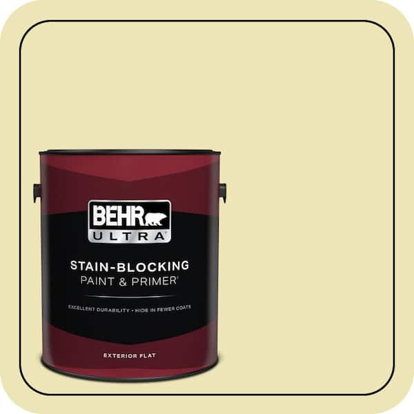 BEHR ULTRA 1 gal. #PPU9-13 Yellow Wax Pepper Flat Exterior Paint & Primer