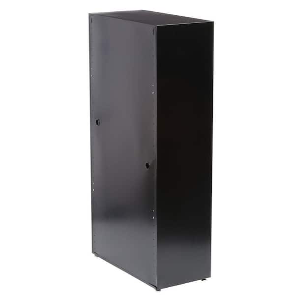 Husky Welded Steel Floor Cabinet in Black and Gray (36 in W x 72 in. H x 18 in. D)