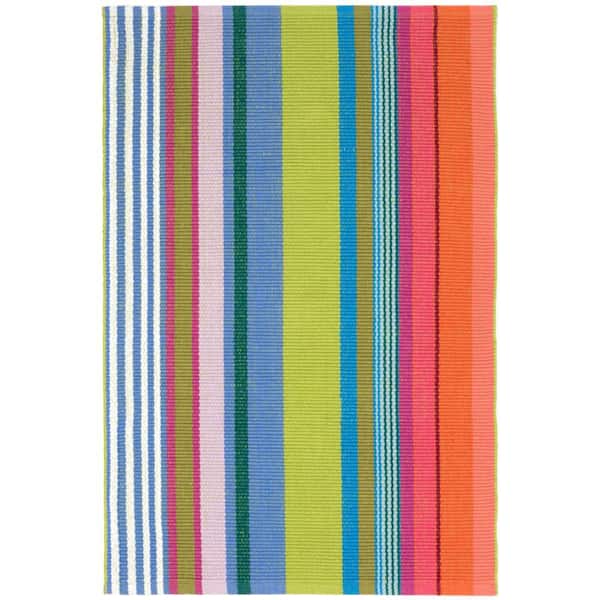Mellie Stripe Handwoven Cotton Multi 3 ft. x 12 ft. Indoor Runner Rug