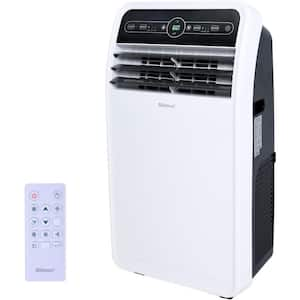 6,500 BTU (DOE) Portable Air Conditioner – Cools 200 sq. ft., Dehumidifier, Remote, 2-Speeds, Timer, White