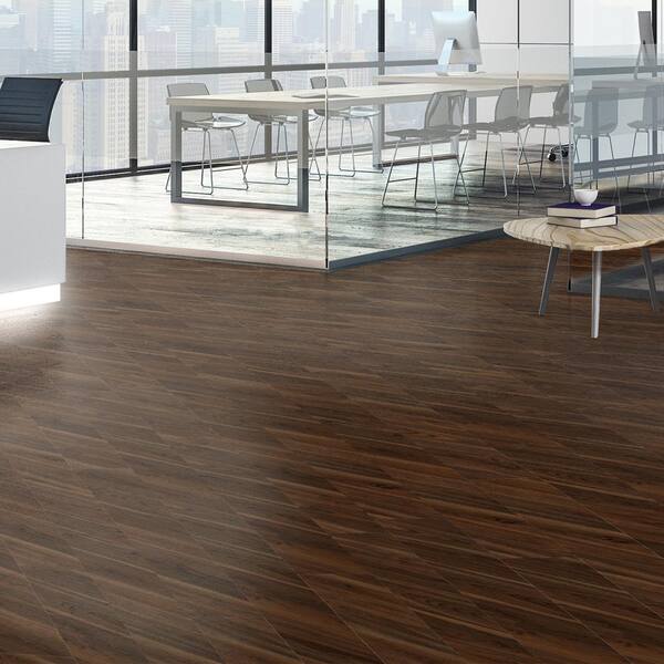 Lucida Surfaces Gluecore Angled Walnut 7 25 In W X 48 In L Glue Down Luxury Vinyl Plank Flooring 39 Sq Ft Case Gc 317 The Home Depot
