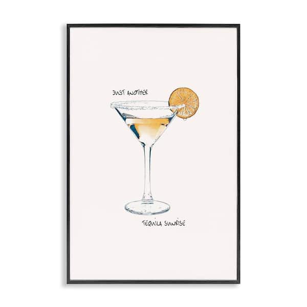 Just Another Tequilla Sunrise by Graffi*tee Studios Black Framed Food Giclee Art Print 30 in. x 20 in.