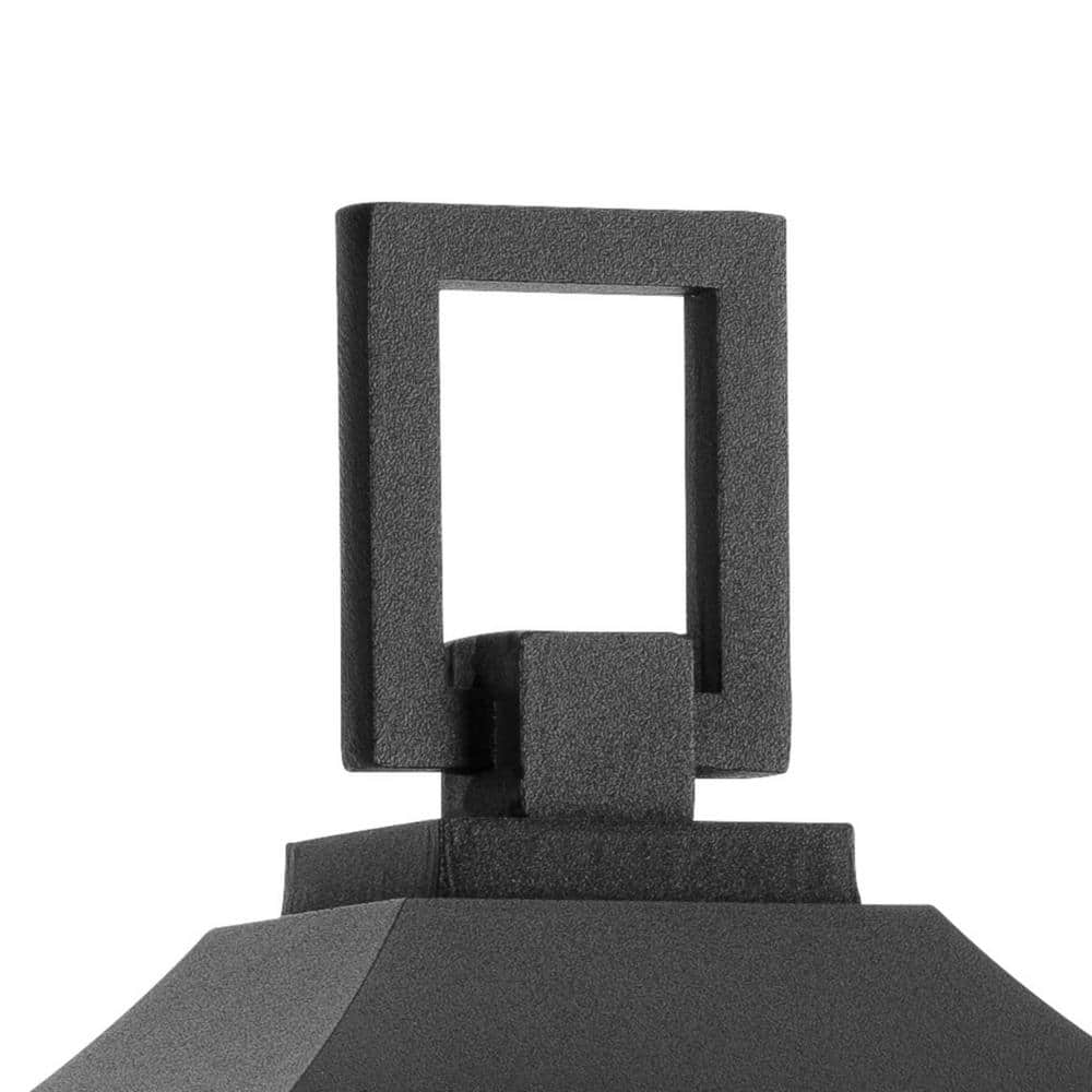 Gibbes Street Black 3-Light Post Lantern with Clear Glass
