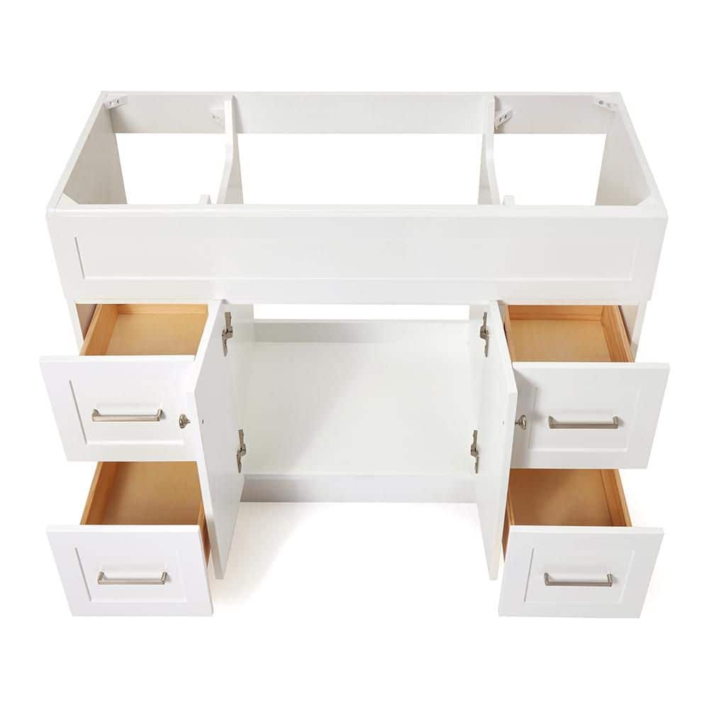 Hamlet 48" White Solid Wood Single Vanity Cabinet