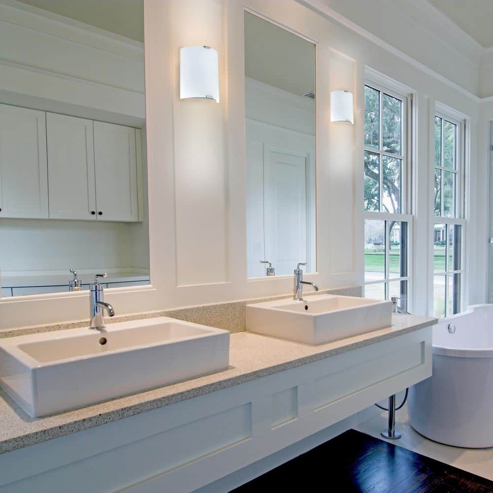 White Glass Dimmable LED Wall Sconce