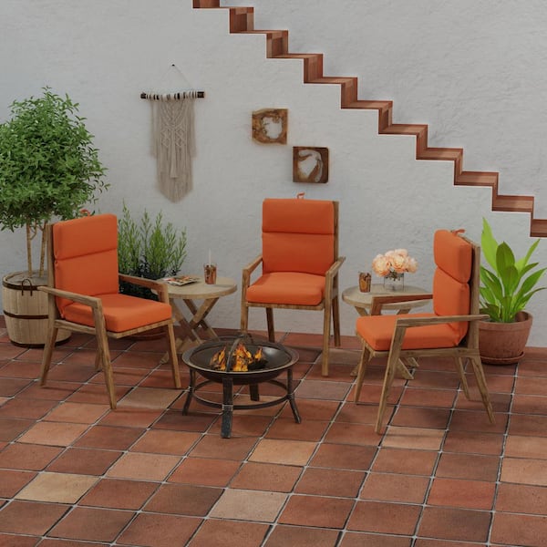 Orange patio hotsell chair cushions