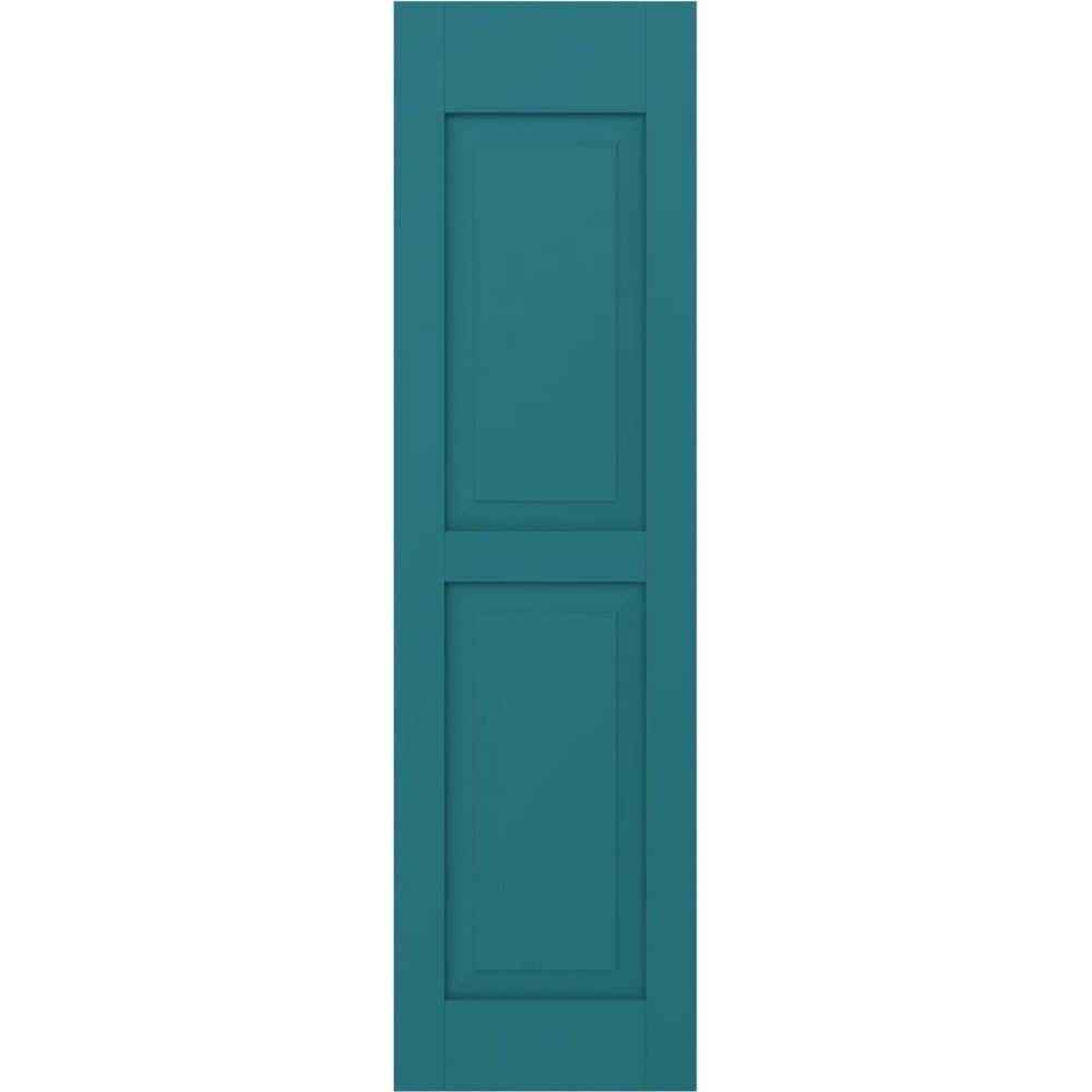 18 in. W x 45 in. H Americraft 2-Equal Raised Panel Exterior Real Wood Shutters Pair in Antigua price history on PriceWatchPro