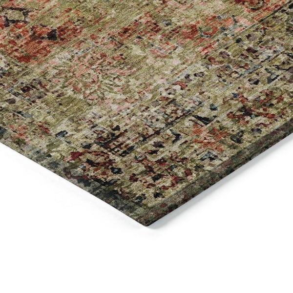 Chantille Machine Washable Indoor/Outdoor Abstract ACN2170 Terracotta 10 ft. x 14 ft. Area Rug