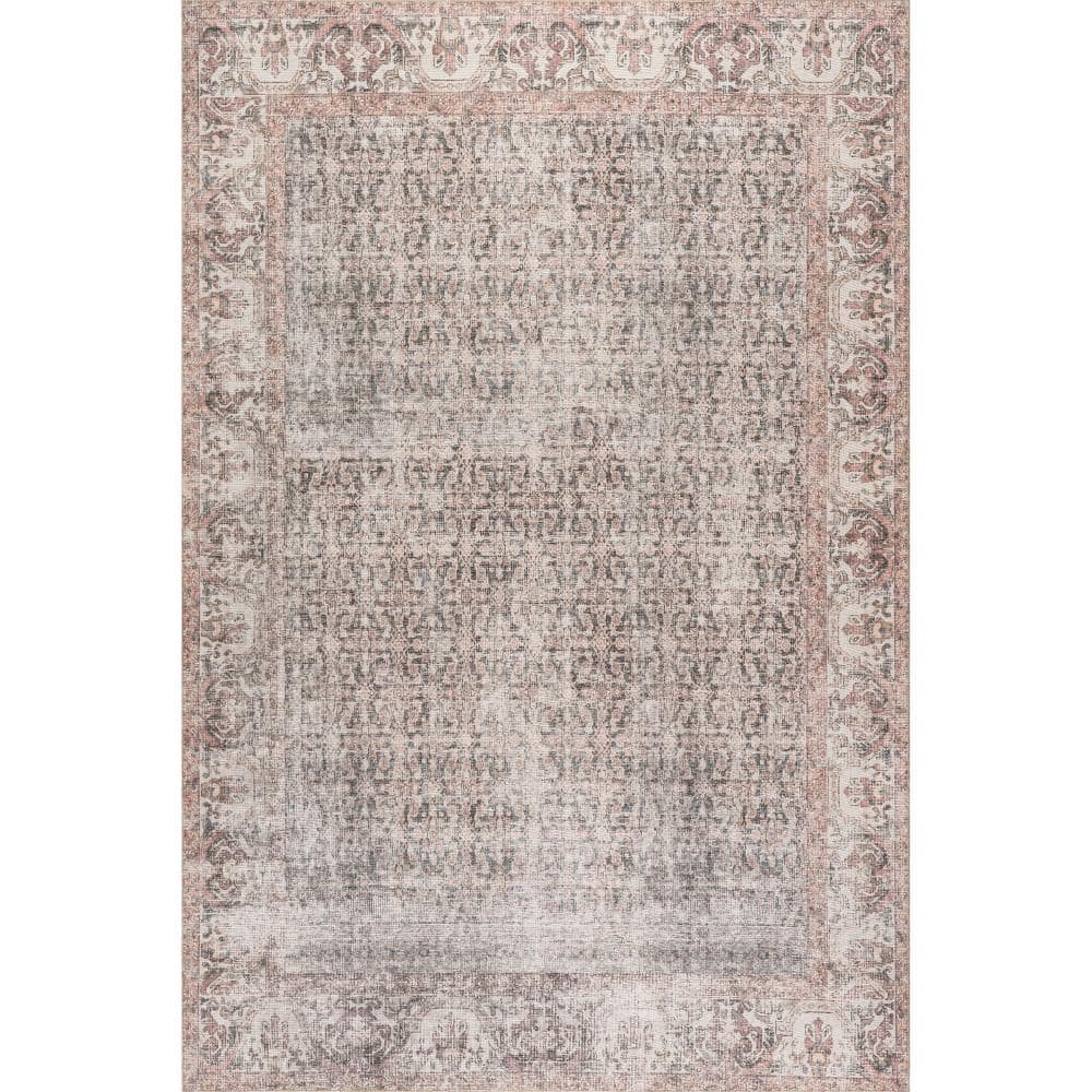 Hillstone Light Grey 6 ft. 7 in. x 9 ft. Traditional Vintage Medallion Area Rug price history on PriceWatchPro