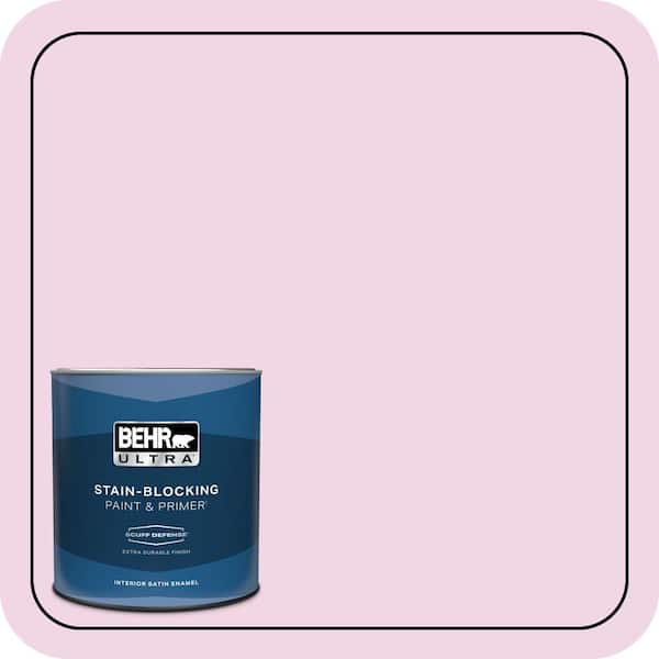 BEHR ULTRA 1 qt. #680A-1 Candy Tuft Extra Durable Satin Enamel Interior Paint & Primer
