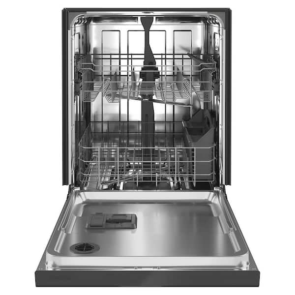 24 in. Black Front Control Built-In Tall Tub Dishwasher with Stainless Steel Tub and Dual Power Filtration, 50 dBA