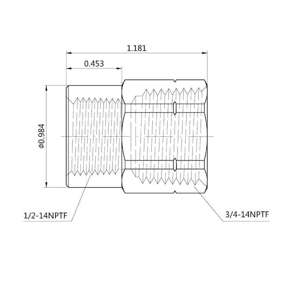 Everbilt 3/4 in. FIP x 1/2 in. FIP x 1/2 in. SWT Red Brass Pipe Tee  54-33-34-12-12 - The Home Depot