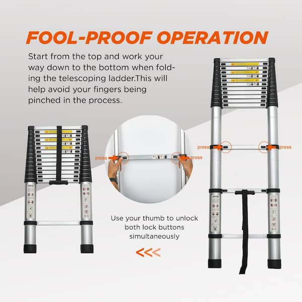 WRIGHTMASTER 14.5 ft. Aluminum Extension Ladder with an