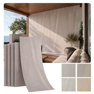Sand Stone 4 ft. x 8 ft. Limestone Exterior Flexible Clay Stone Wall Panels - (2 Pack)