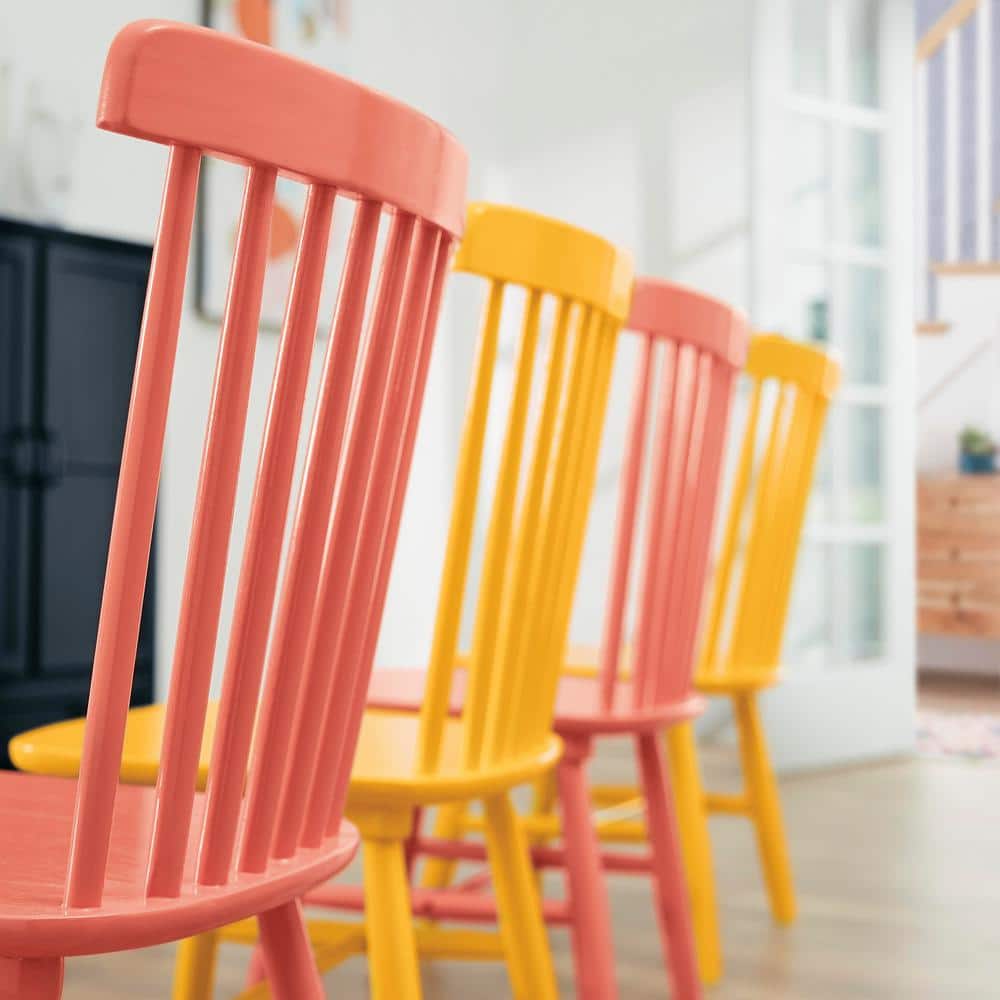 Gracie Oaks Solid Wood Chairs Farmhouse Windsor Chair (Set of 2)