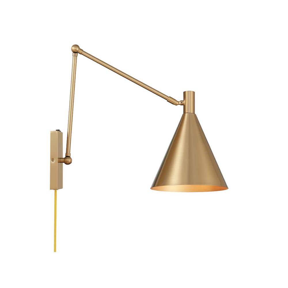 Noble Brass Adjustable Swing Arm Wall Sconce