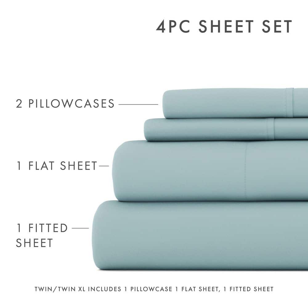 Ocean Blue King Microfiber Deep Pocket Bed Sheet Set