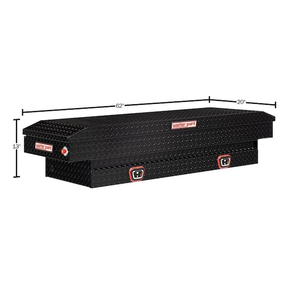 Weather Guard 41 in. Matte Black Aluminum Lo- Side Truck Tool Box