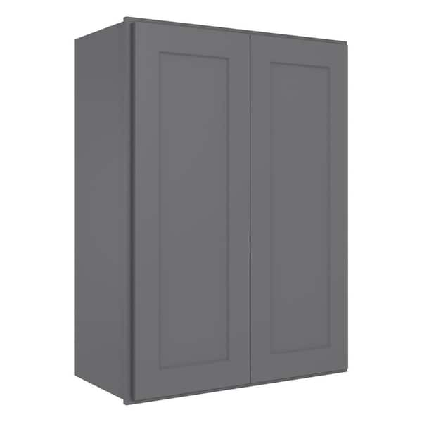 HOMEIBRO 27 in. W x 12 in. D x 36 in. H in Shaker Gray Plywood Ready to ...