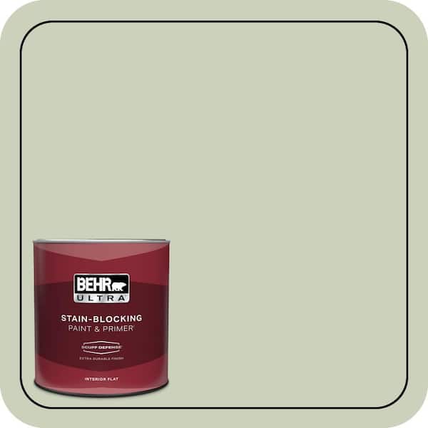 BEHR ULTRA 1 qt. #PPU10-09 Chinese Jade Extra Durable Flat Interior Paint & Primer