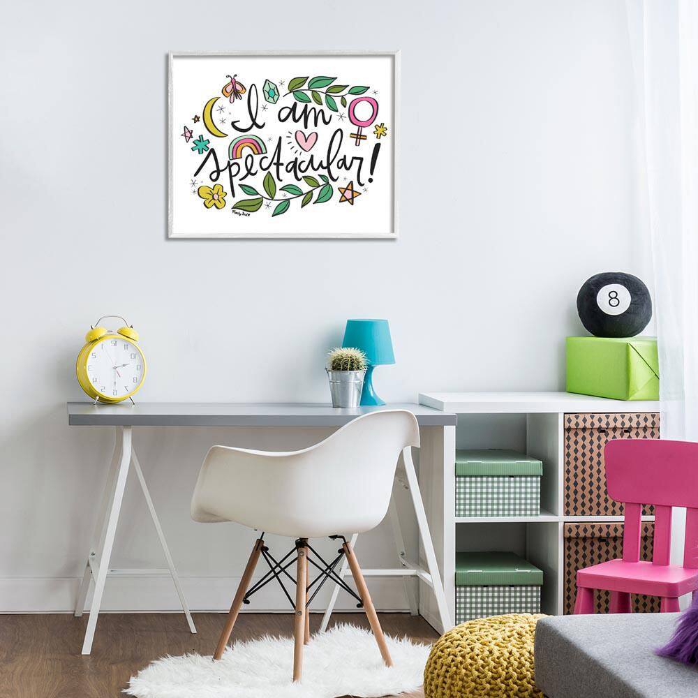 Motivational I Am Spectacular by Mandy Ford Art + Illustration White Framed Typography Giclee Art Print 24 in. x 30 in. price history on PriceWatchPro