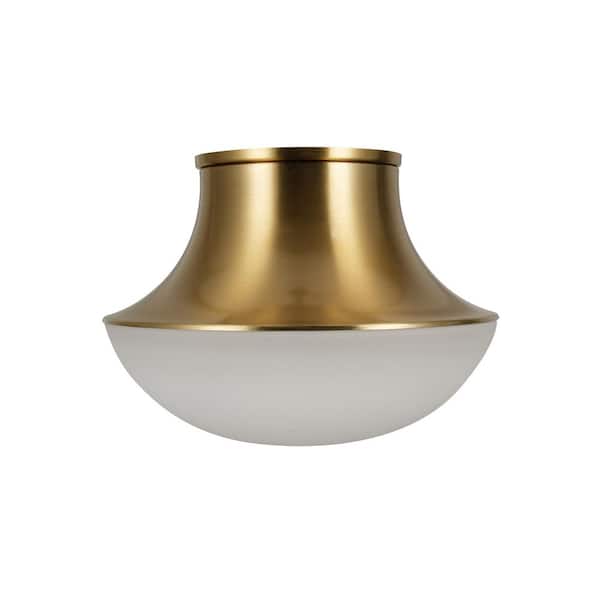 Kenroy Home Chelsea 7 in. 1-Light Brushed Gold Flush Mount with