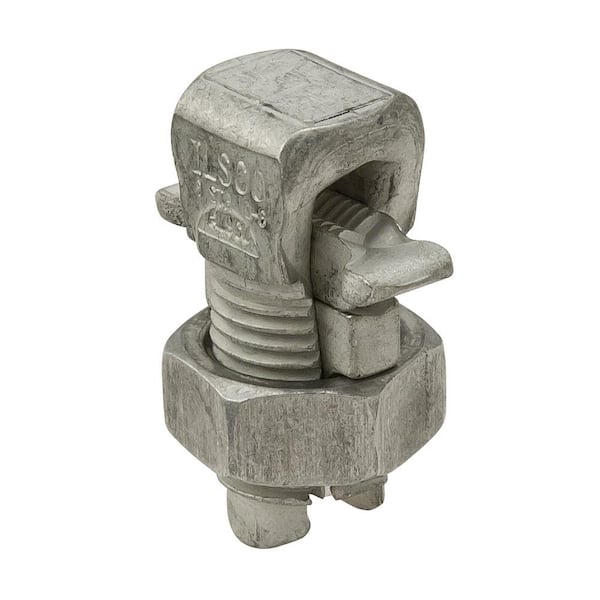 ILSCO Aluminum Split Bolt Connector, Main Range 6-10, Tap Range 6-10, Tin Plated (3-Pack)