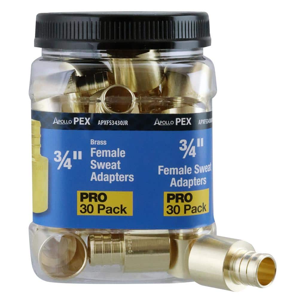 3/4 in. Brass PEX-B Barb x 3/4 in. Female Copper Sweat Adapter Pro Pack (30-Pack) price history on PriceWatchPro